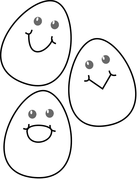 Easter Egg Clipart Black And White.