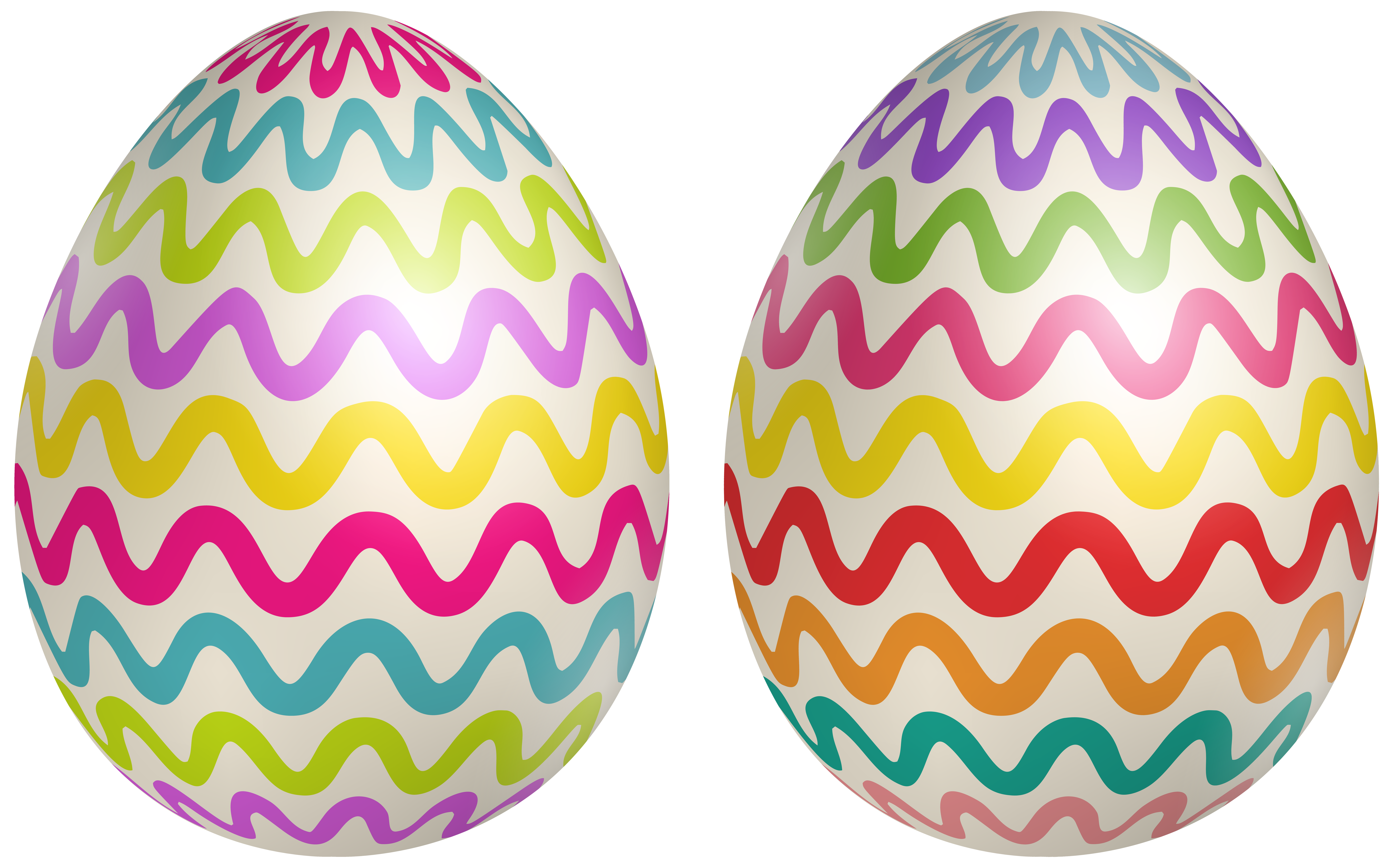 Decorative Easter Eggs Clipart Image.