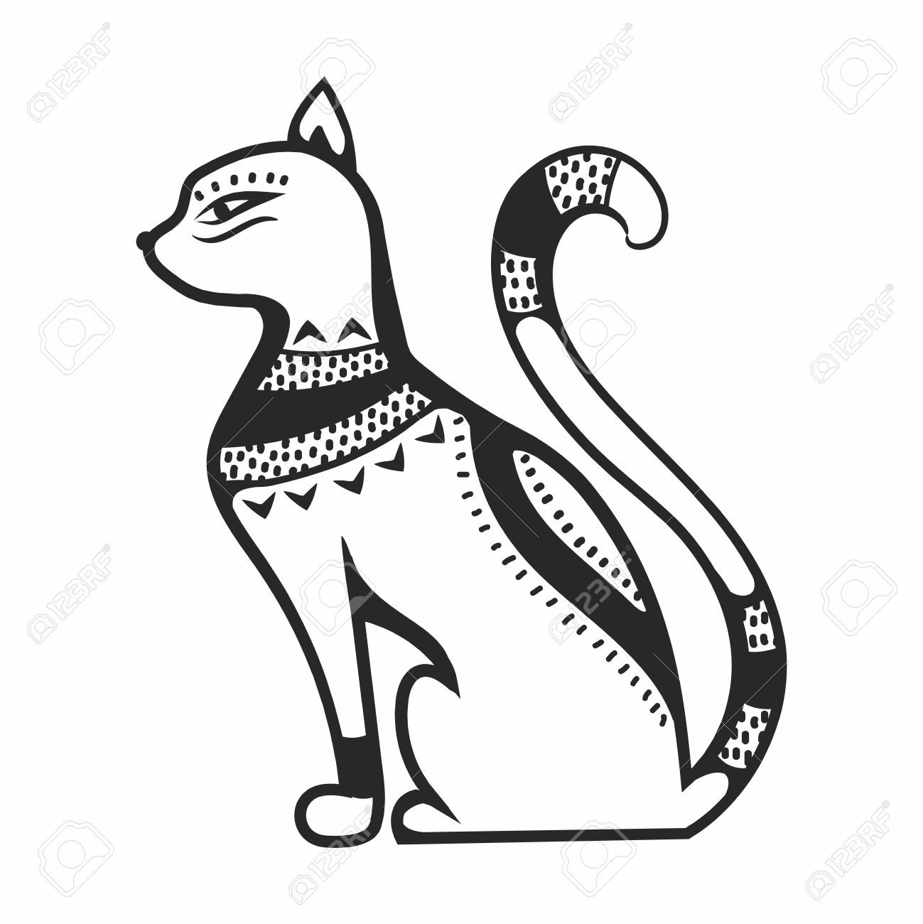 картинки египетской кошки для срисовки