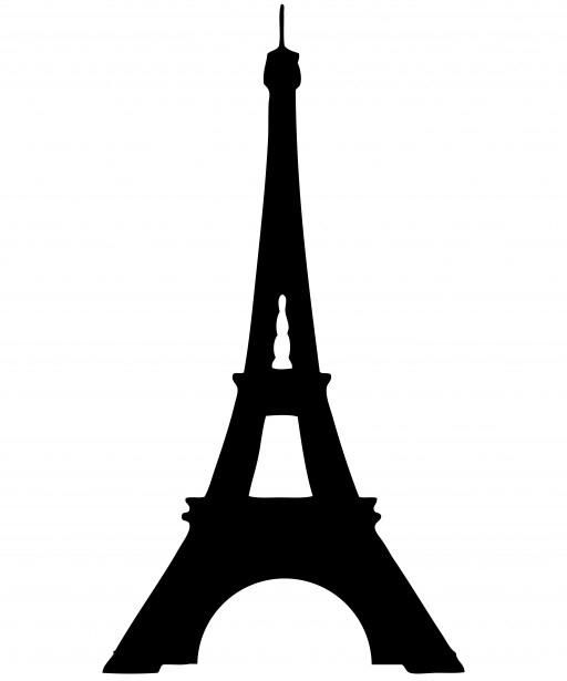 Eiffel Tower Silhouette Clipart Free Stock Photo.