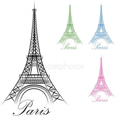 Paris Eiffel Tower Icon.