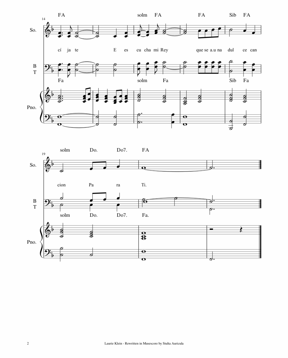 Te Amo Rey Sheet Music Composed By Laurie Klein 2 Of.