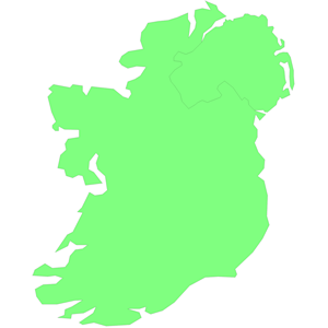 Map Of Ireland Vector Drawing.