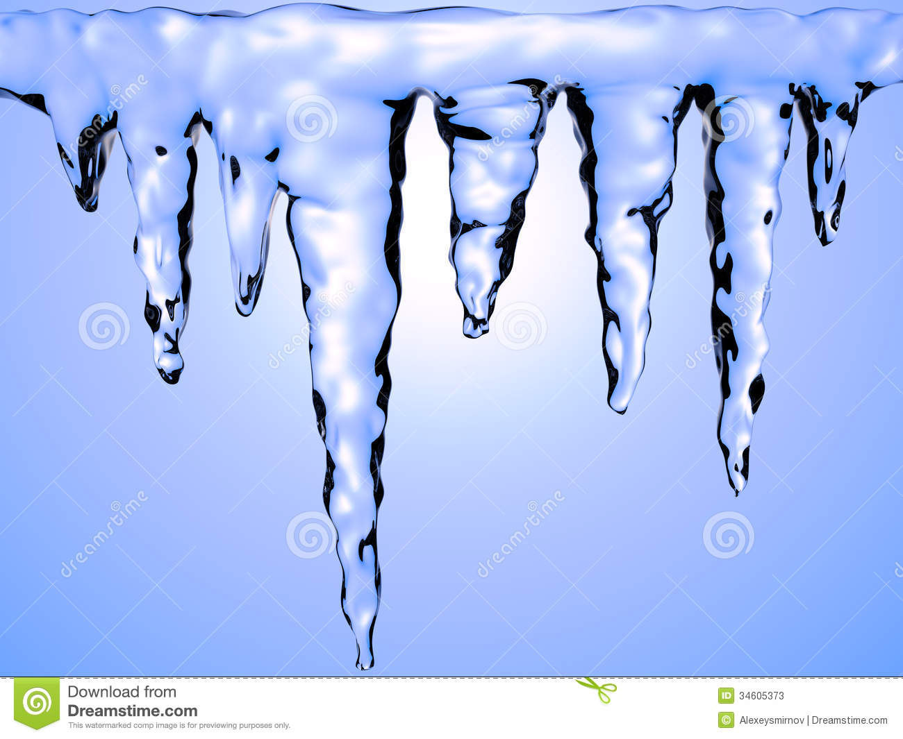 Blue Icicles Stock Illustrations.