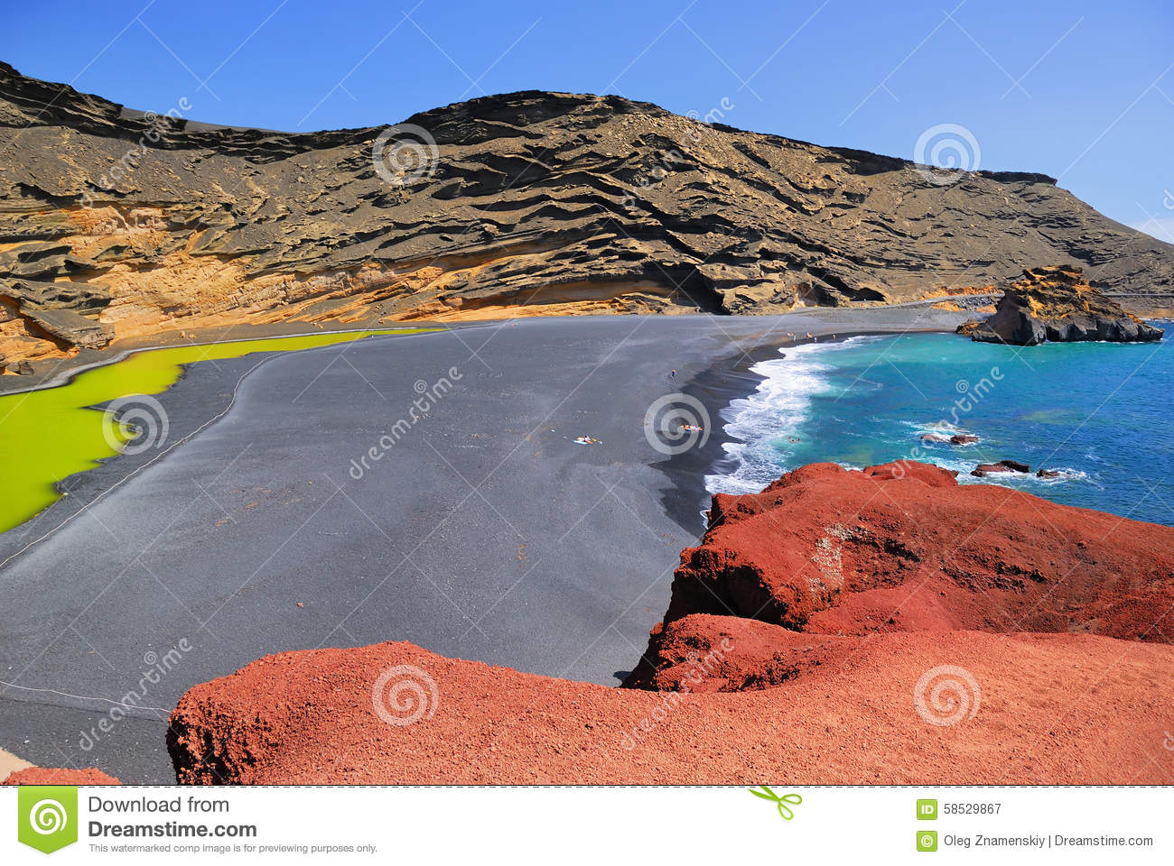El Golfo, Lanzarote, Spain Stock Photo. El Golfo, Lanzarote, Spain Stock Photo.