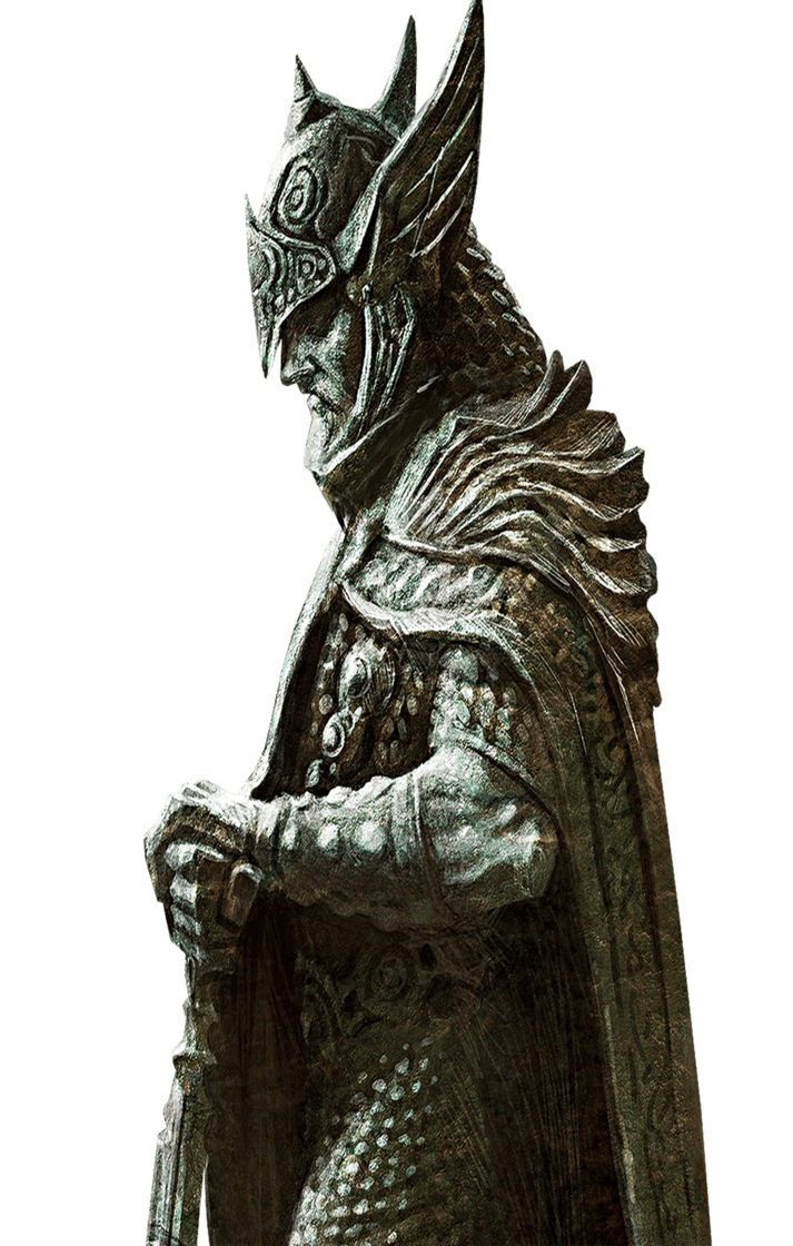 Elder Scrolls Skyrim Statue Side View transparent PNG.
