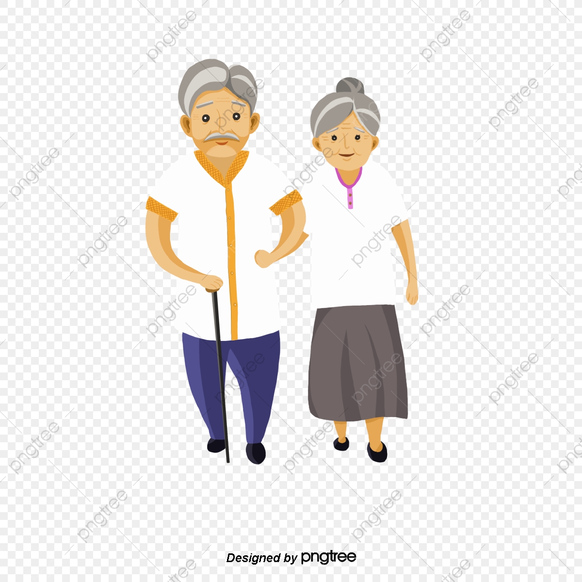 A Pair Of Old People, People Clipart, Old Couple, The Elderly PNG.