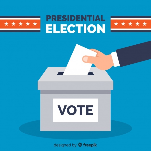 Free Presidential election composition with flat design SVG DXF EPS.