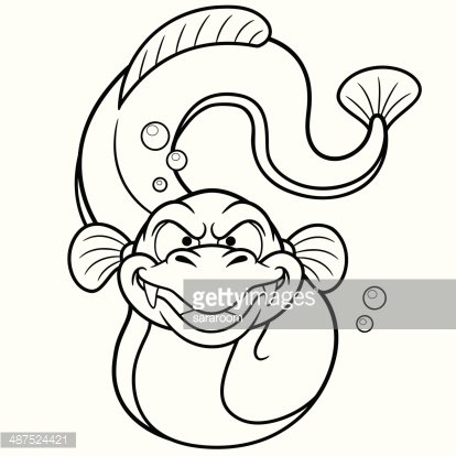 Electric eel Clipart Image.