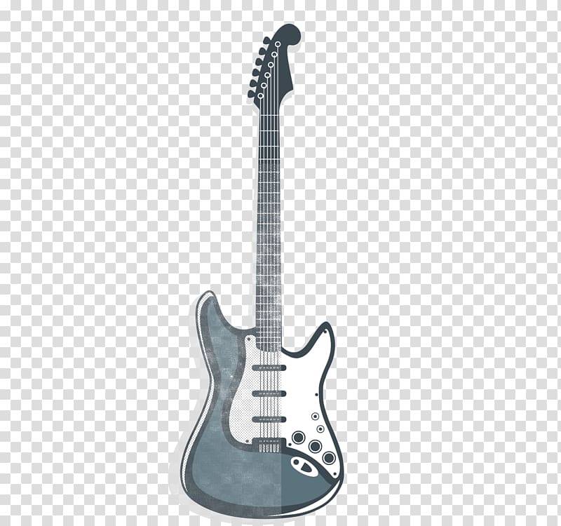 Electric guitar Black and white Acoustic guitar , guitar transparent.