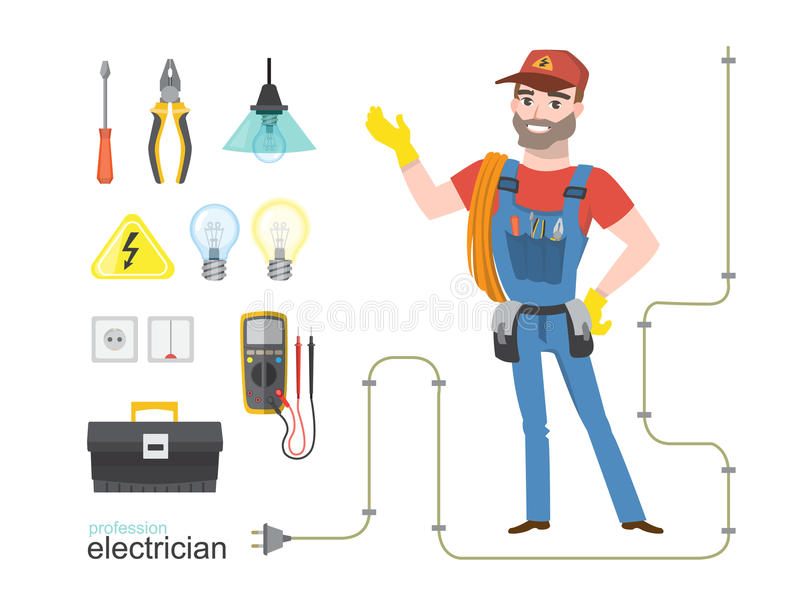 Electrician Stock Illustrations.
