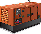 Clip Art of industrial power generator k13838959.