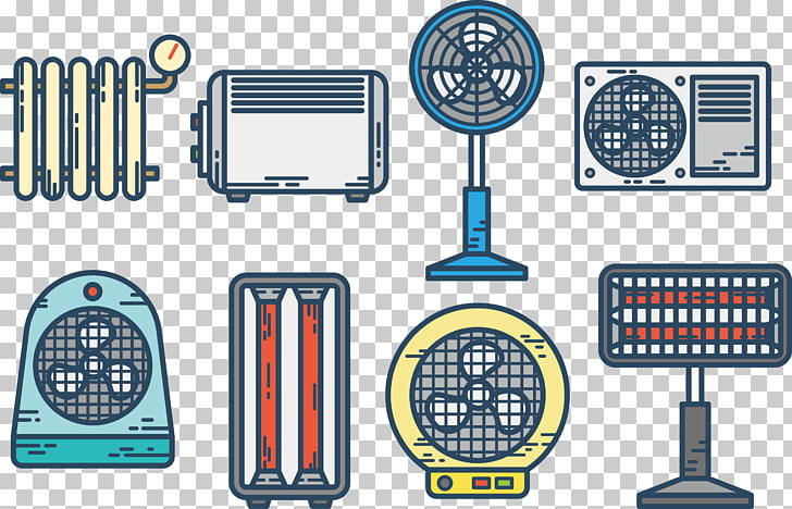 Icono de electrodomésticos de electricidad, ventilador PNG.
