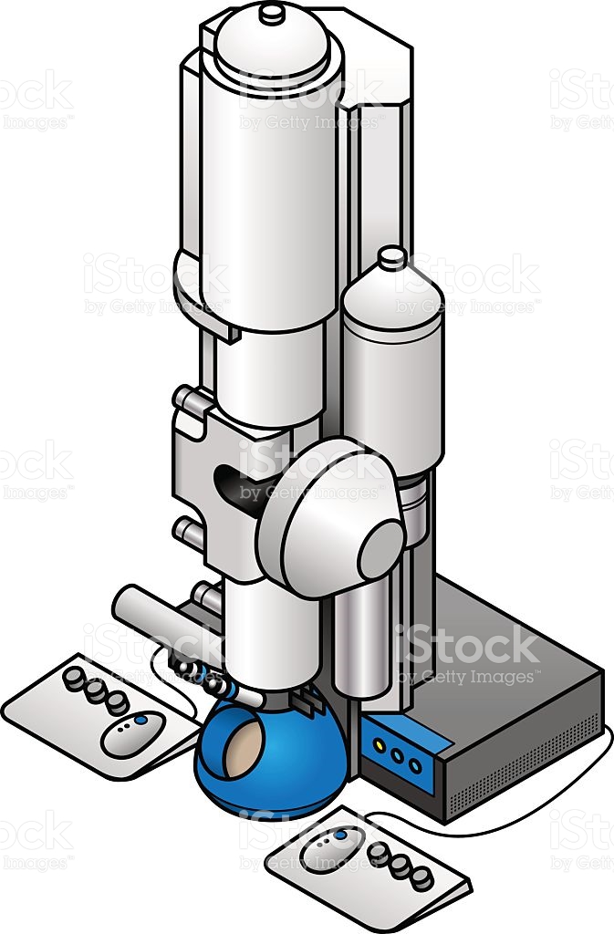 Electron Microscope stock vector art 472349359.