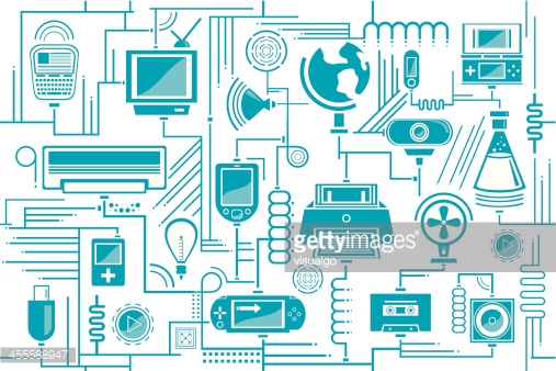 Electronic Products Texture Vector Art.