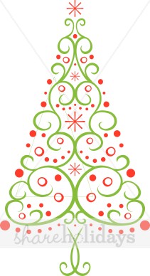 Fancy Christmas Tree Clipart.