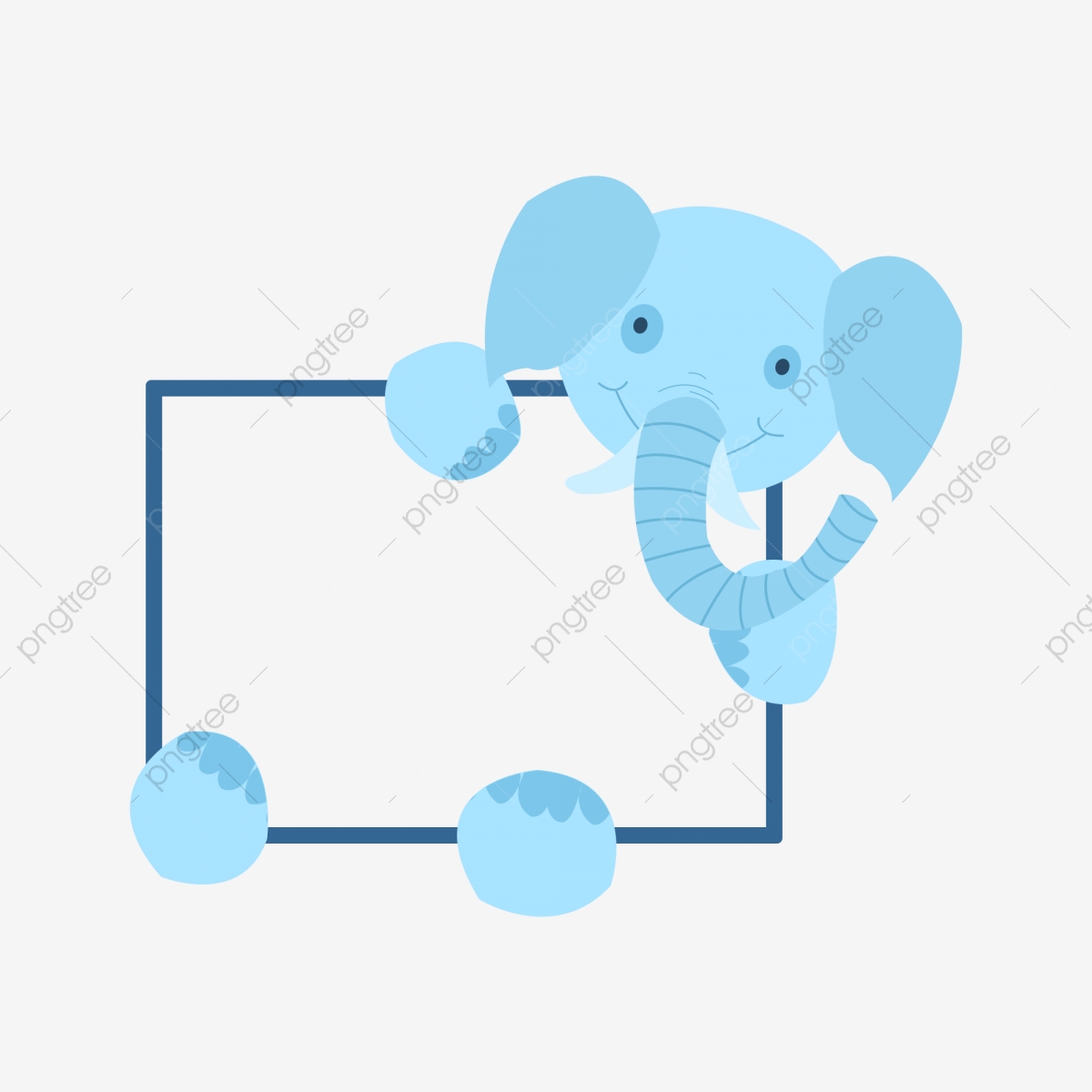 Elephant Border Printable