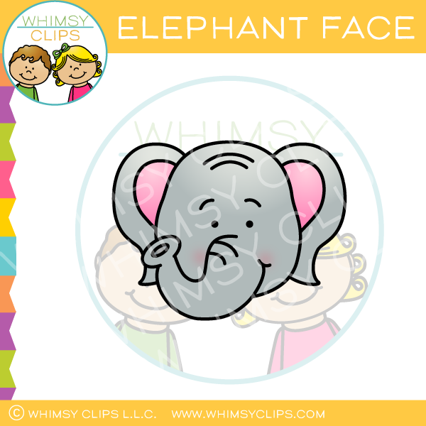 Elephant Face Clip Art , Images & Illustrations.
