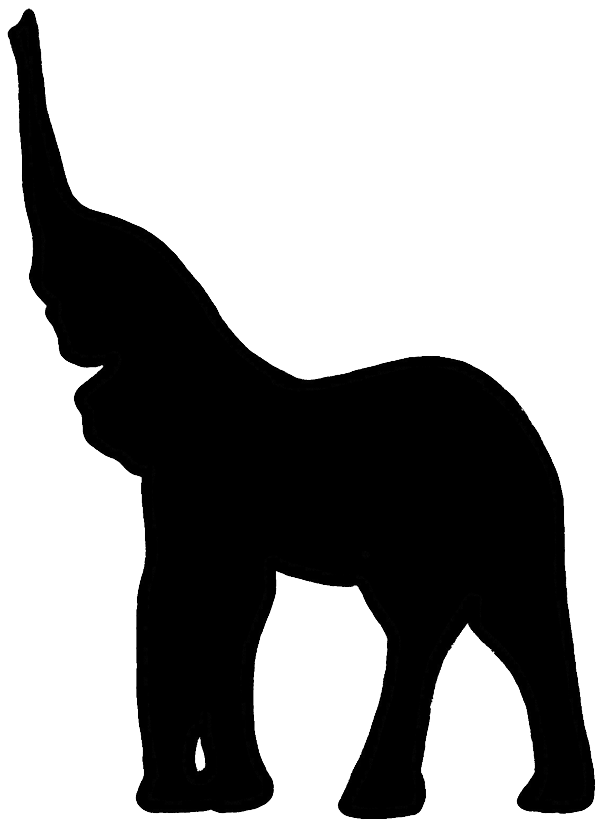 Free Elephant Silhouette Trunk Up, Download Free Clip Art, Free Clip.