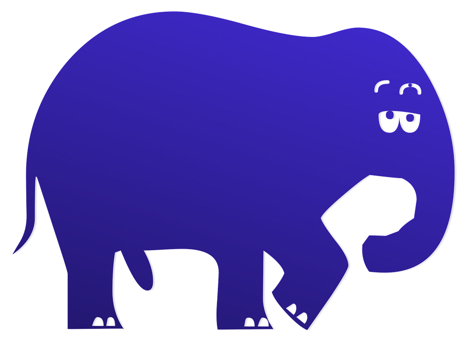 Blue, Elephant.