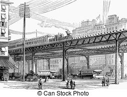 Elevated railway Stock Illustration Images. 48 Elevated railway.