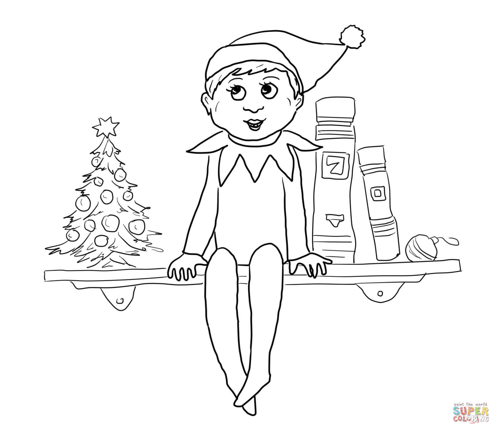 elf on the shelf clipart black and white 10 free Cliparts ...