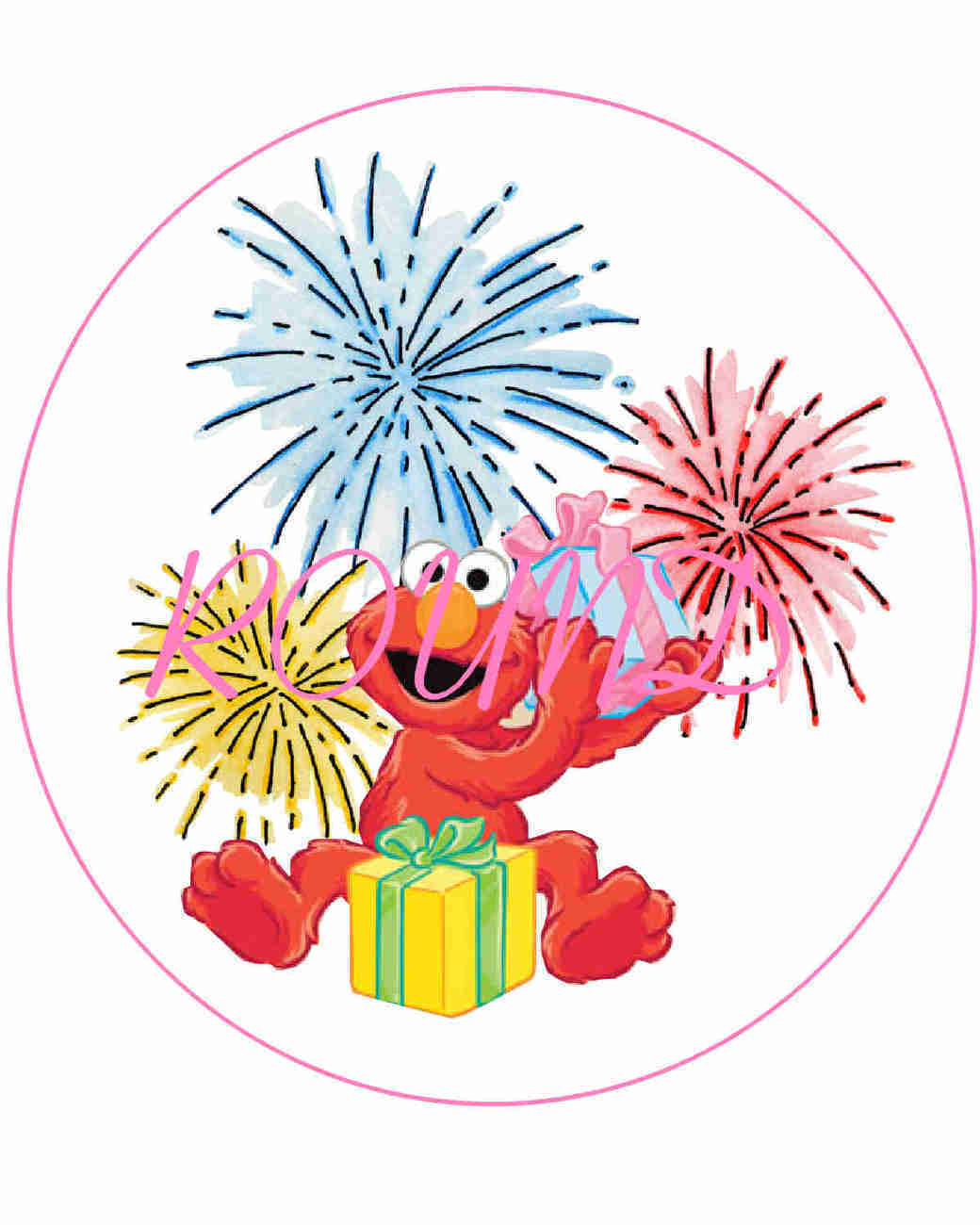 Pix For Elmo Birthday Clip Art.