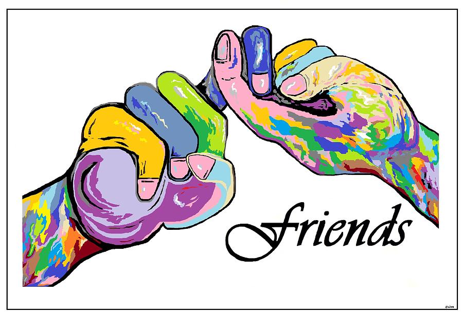 Friends . . . An American Sign Language Painting by Eloise.