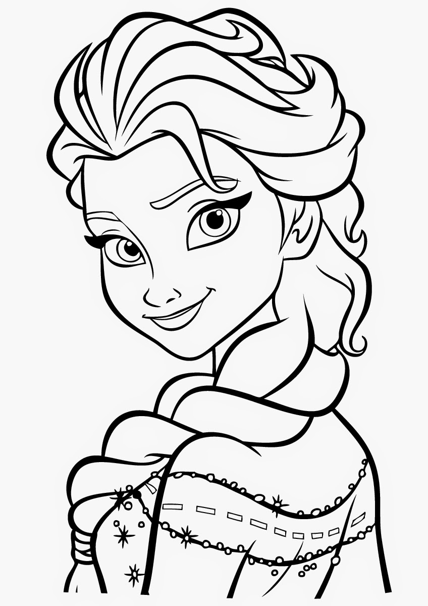 Free Elsa Black And White, Download Free Clip Art, Free Clip.
