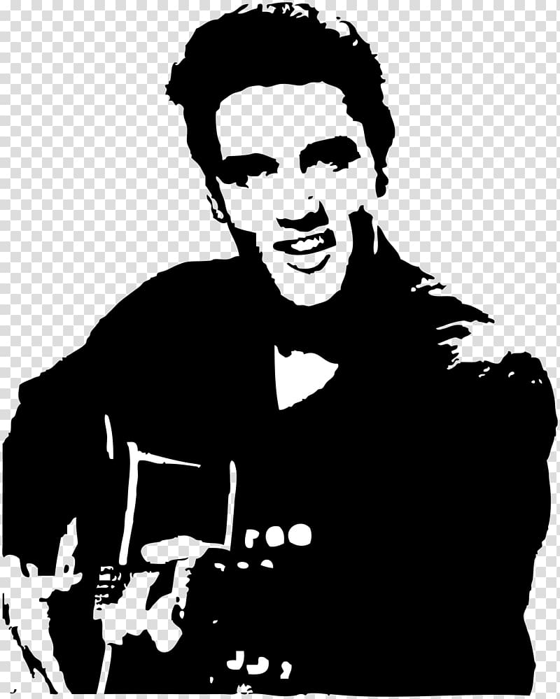 Elvis Presley Jailhouse Rock Portrait, Silhouette.