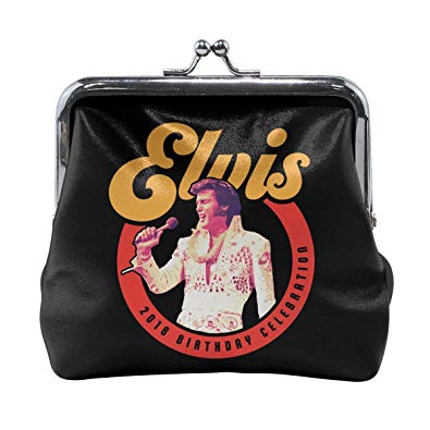 Amazon.com: Elvis Presley Logo Coin Purse Pouch Kiss.