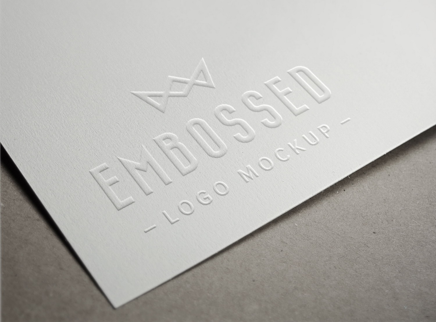 Embossed Paper Logo Mockup.
