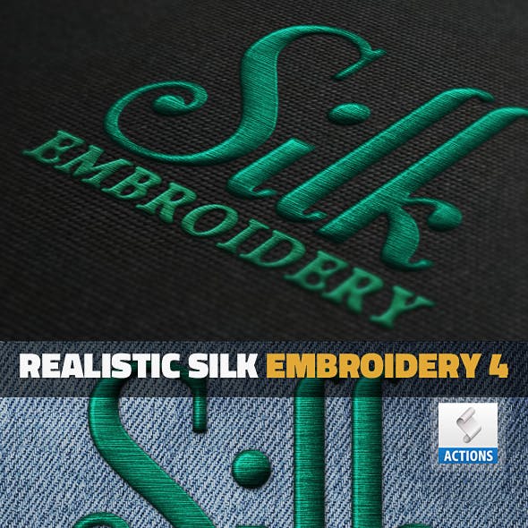 Embroidered Logo Photoshop Graphics, Designs & Templates.