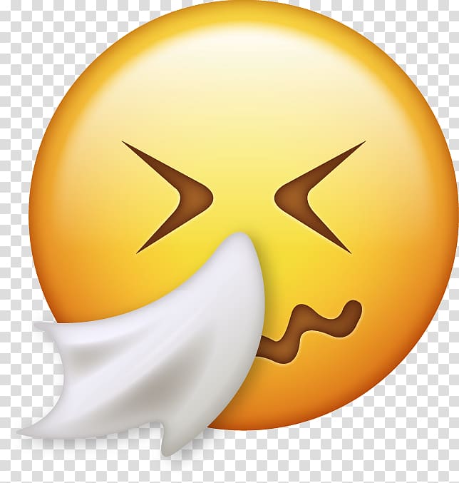IPhone Emoji Emoticon Smiley Sneeze, Apple splash.