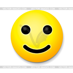 Yellow laughing happy smile, emoji smile symbol.