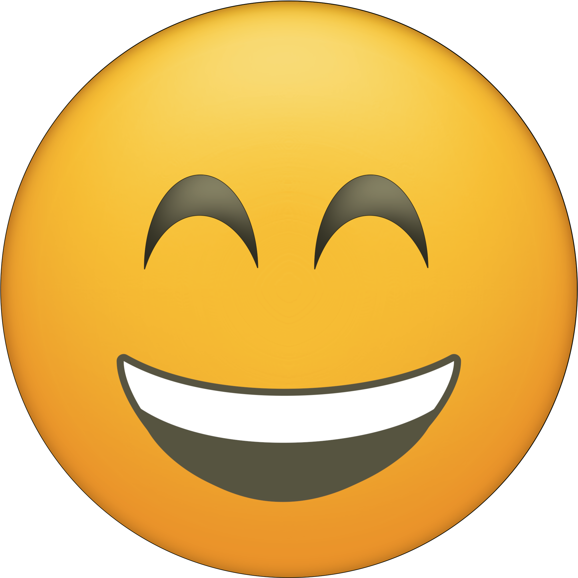 Blushing Happy Face Emoji Printable.