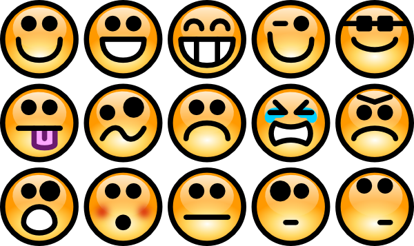 Smiley Face Clip Art Emotions.