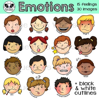 Emotions Clip Art Kids.
