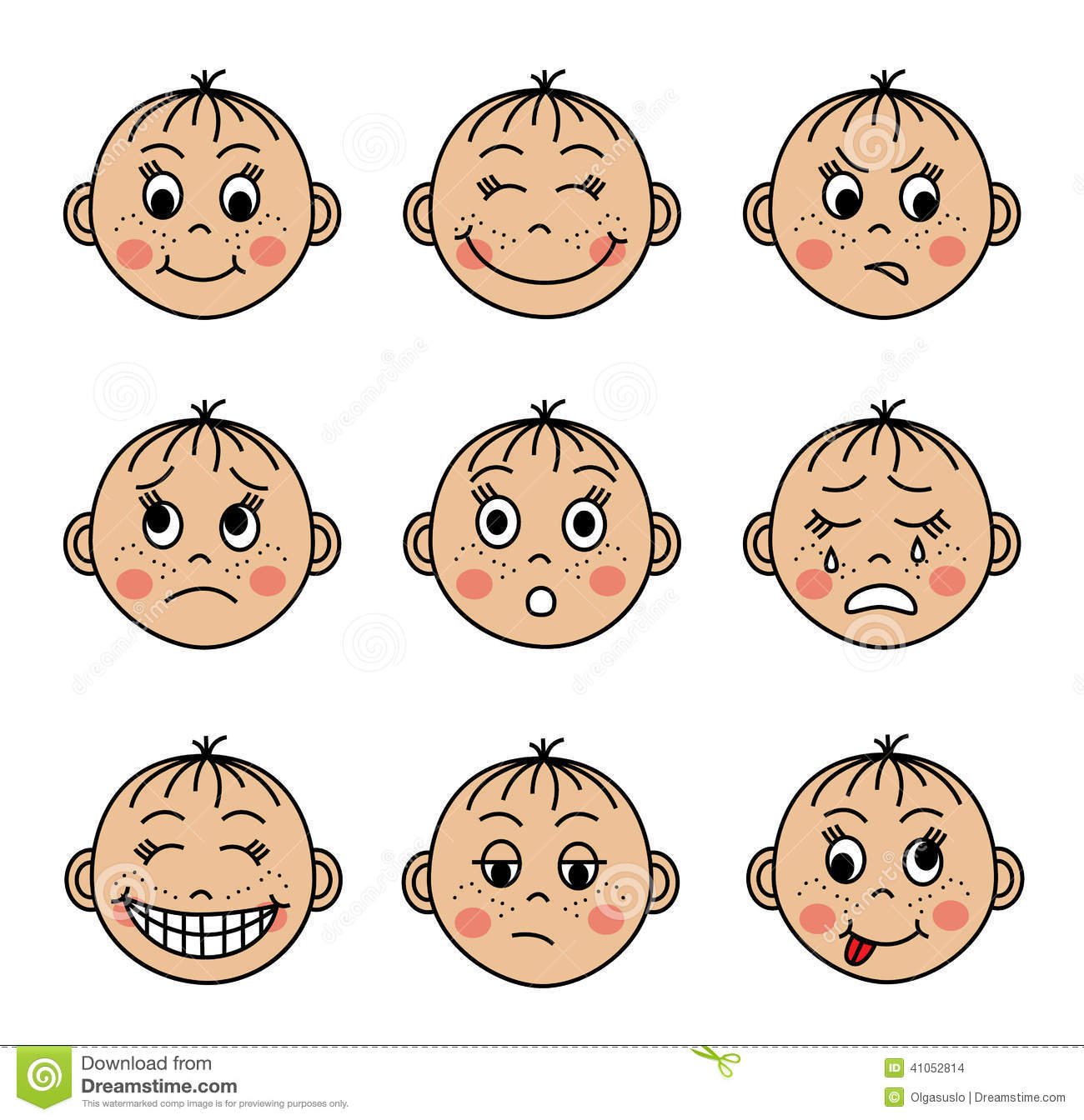 Emotions faces clipart 5 » Clipart Station.