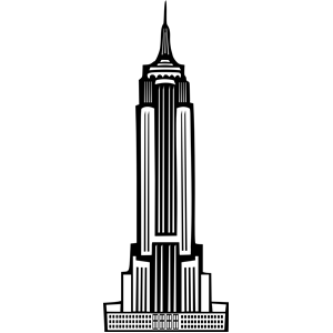 Art Deco Empire State Building clipart, cliparts of Art Deco.