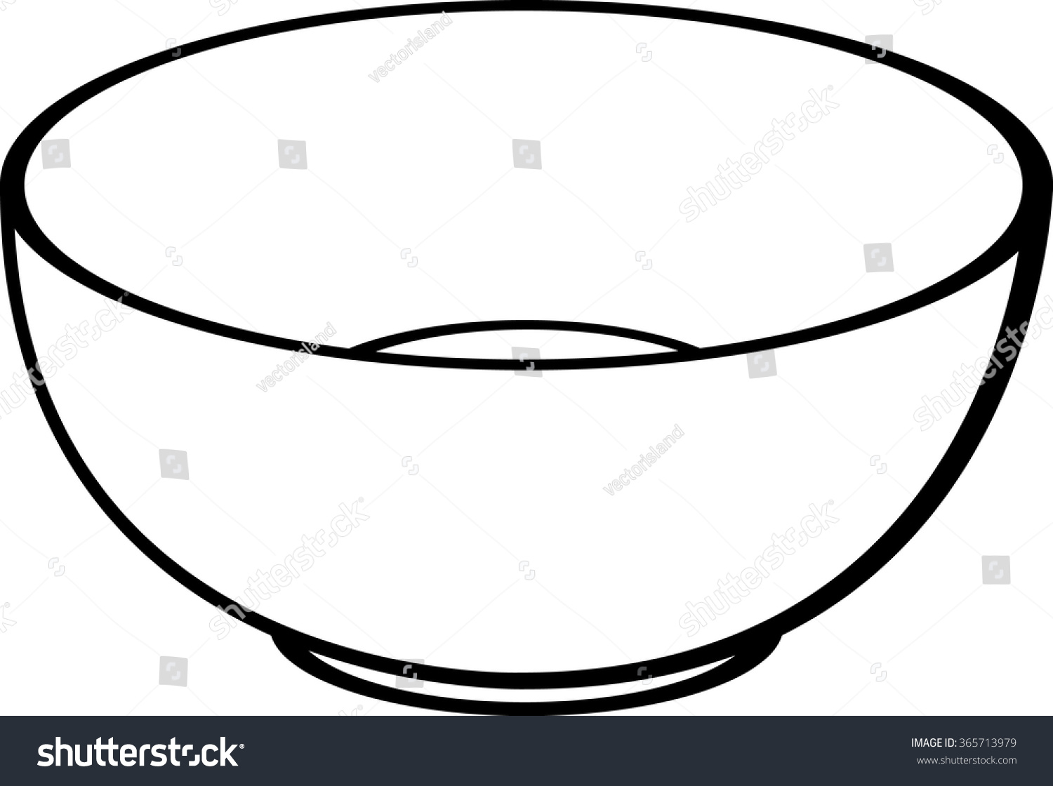 Empty Bowl Stock Vector (Royalty Free) 365713979.