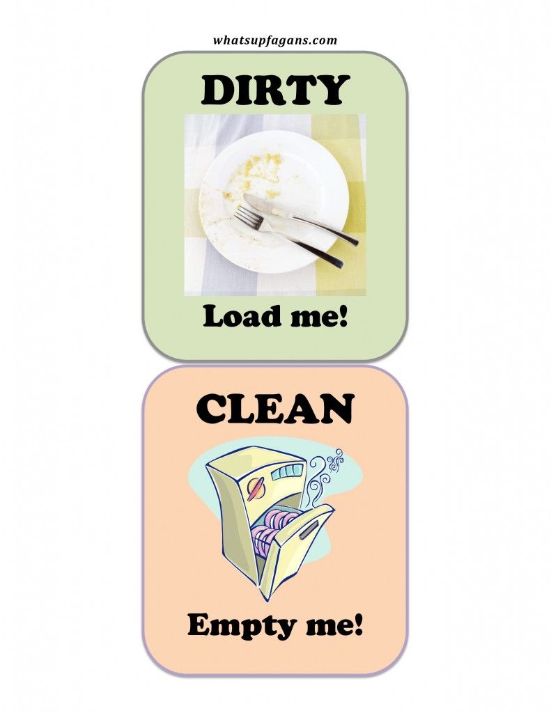 FREE Dishwasher Clean Dirty Sign Printable.