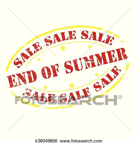 Sale end of Summer Clip Art.