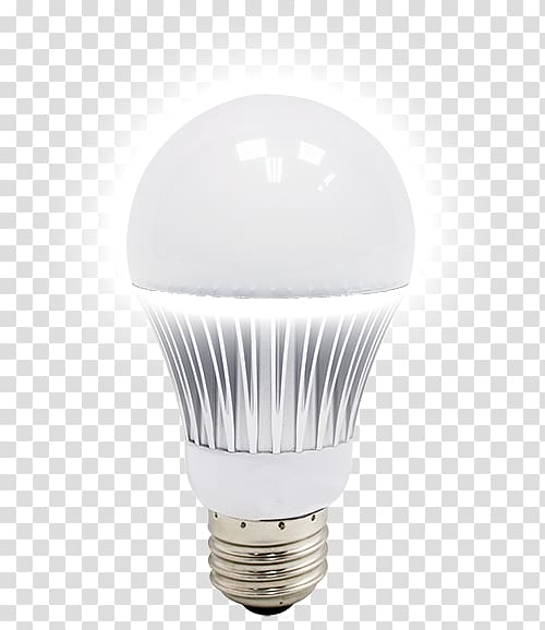Lighting, energy saving light bulbs transparent background.