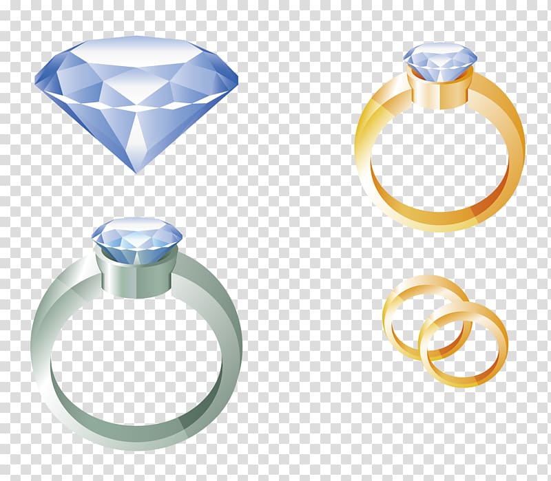 Wedding ring Engagement ring , Diamond Ring transparent.