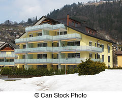 Stock Photographs of Rural house in Engelberg, famous Swiss skiing.