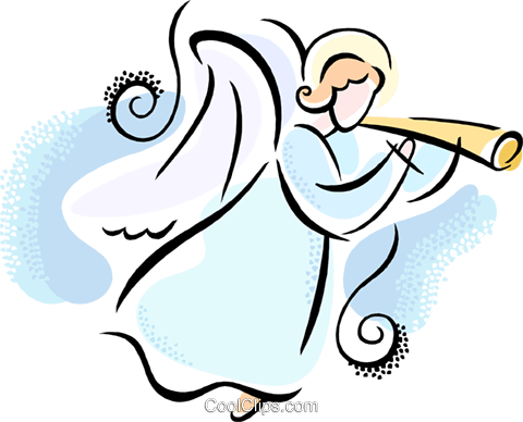 Angel Royalty Free Vector Clip Art illustration.