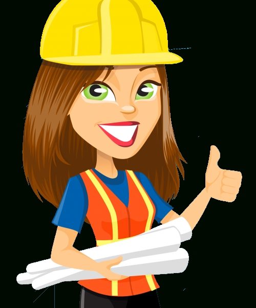 Woman Engineer Vector Png Transparent Image.