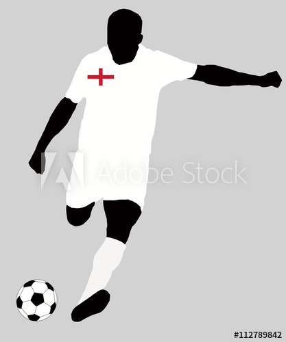 UEFA Euro 2016 vector illustration of football player run.