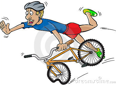 Cartoon Bicycle Wreck Clipart.